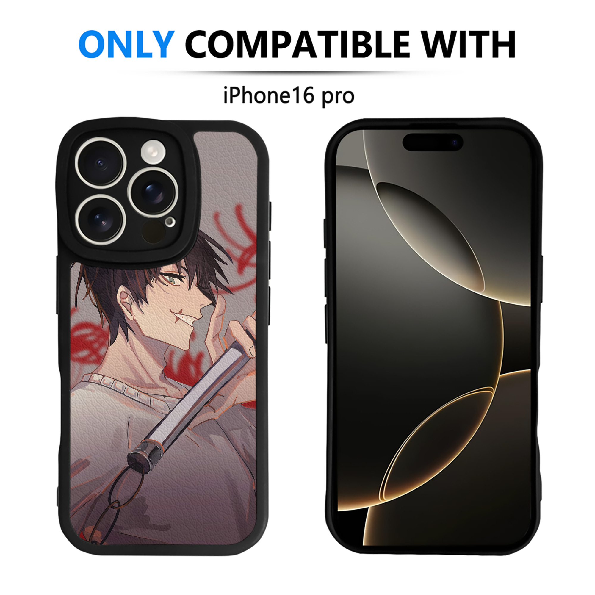（画像用） 呪術廻戦 Jujutsu Kaisen 【iPhone 16シリーズ対応】シリコンスマホケース（レザー調） 材質：シリコン